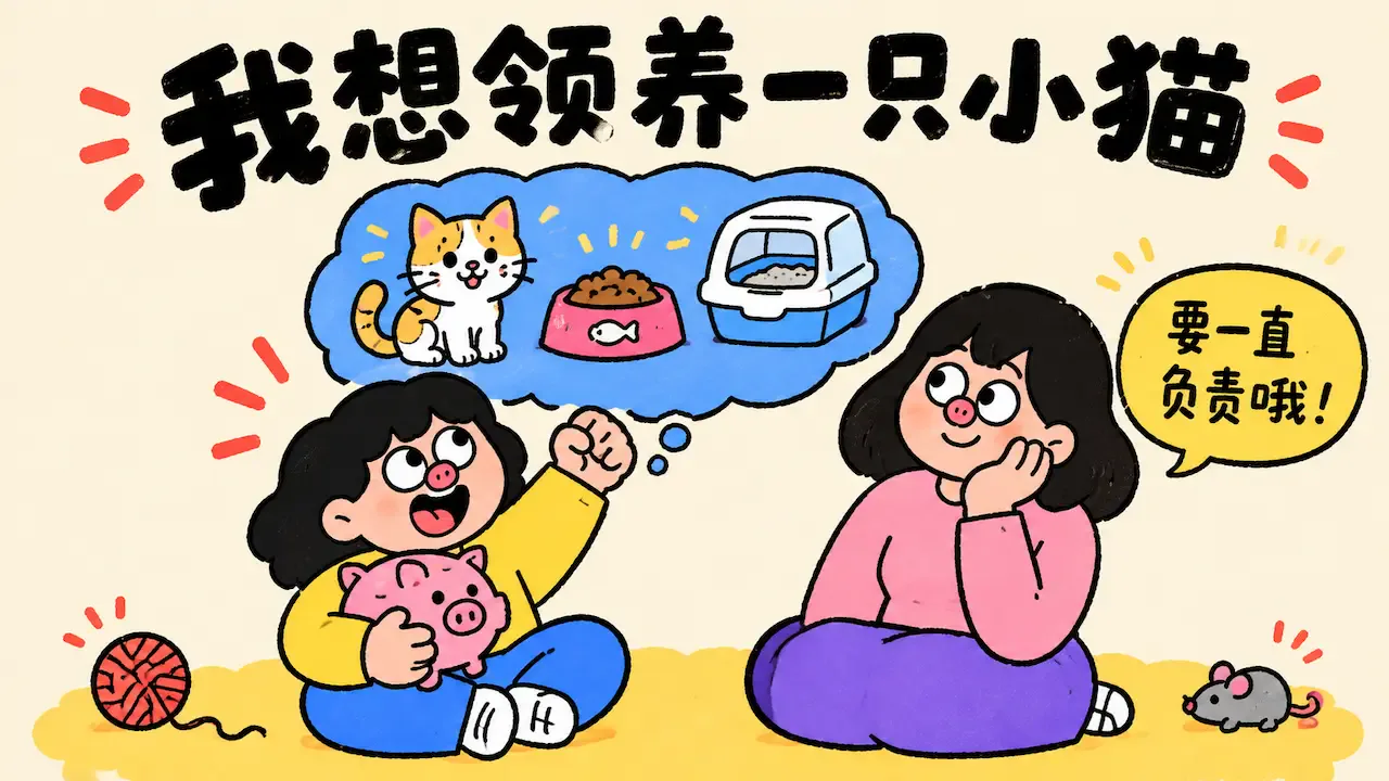我想领养一只小猫