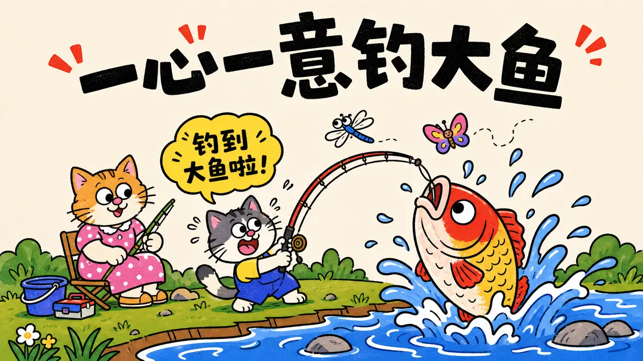 小猫钓鱼