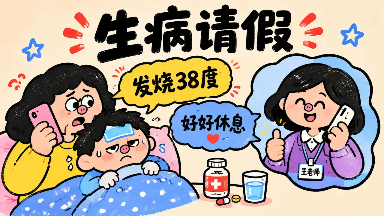 小明生病请假