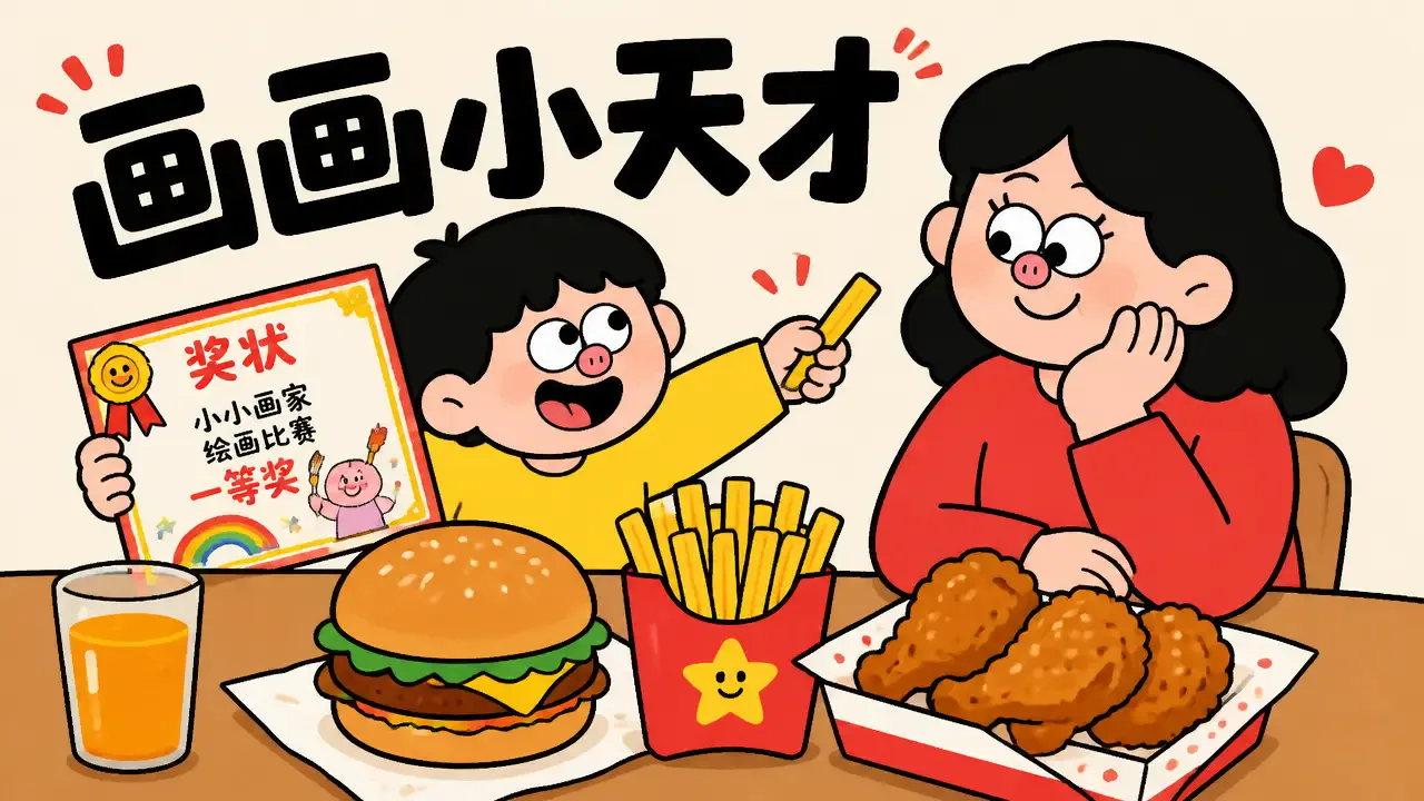 妈妈请我吃肯德基