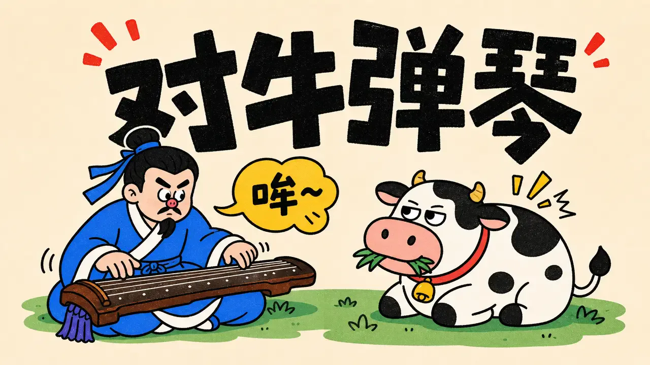 对牛弹琴
